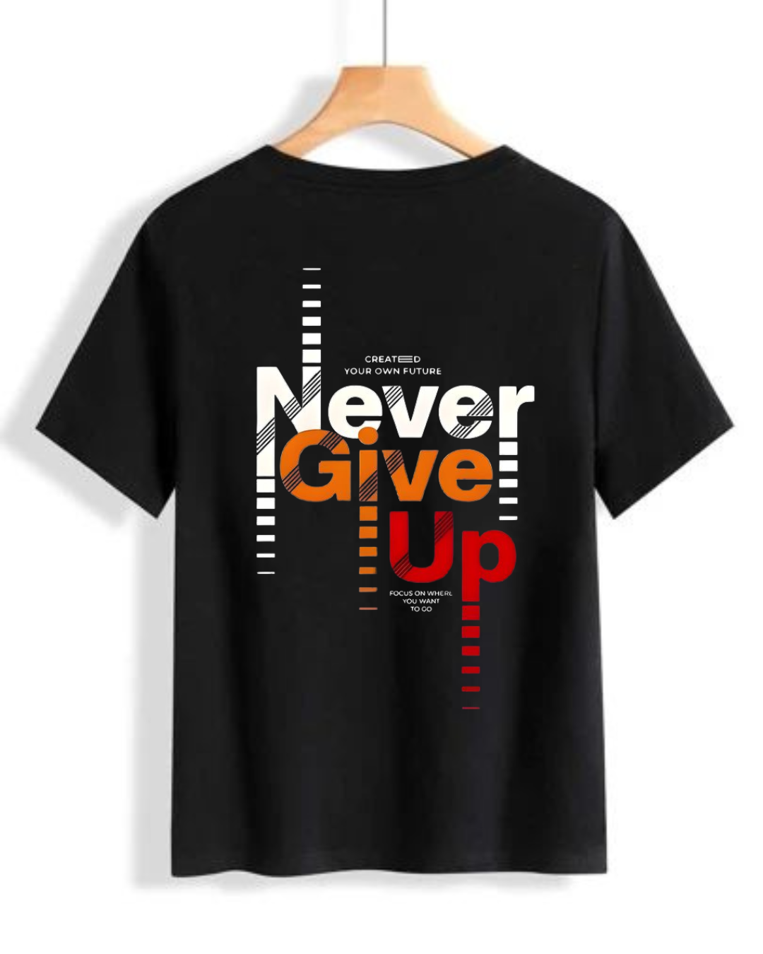 “Never Give Up” Graphic T-Shirt.